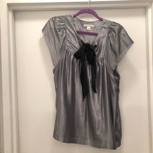 Metallic silk blouse from Banana Republic size L